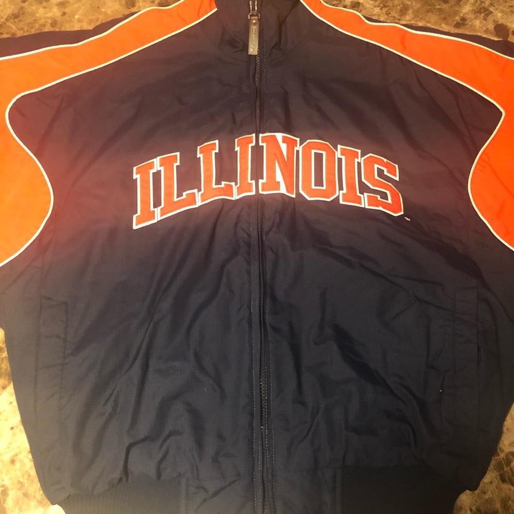 Nylon Majestic “Fighting Illini” Jacket/Coat